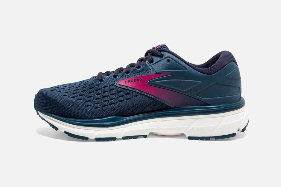 Dyad 11 Road Brooks Running Shoes NZ Womens - Navy/Pink - KUFHIM-803